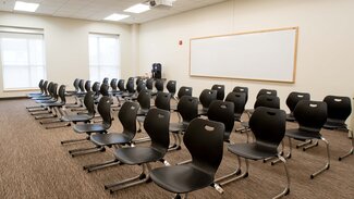 Conference room with chairs set up theater style